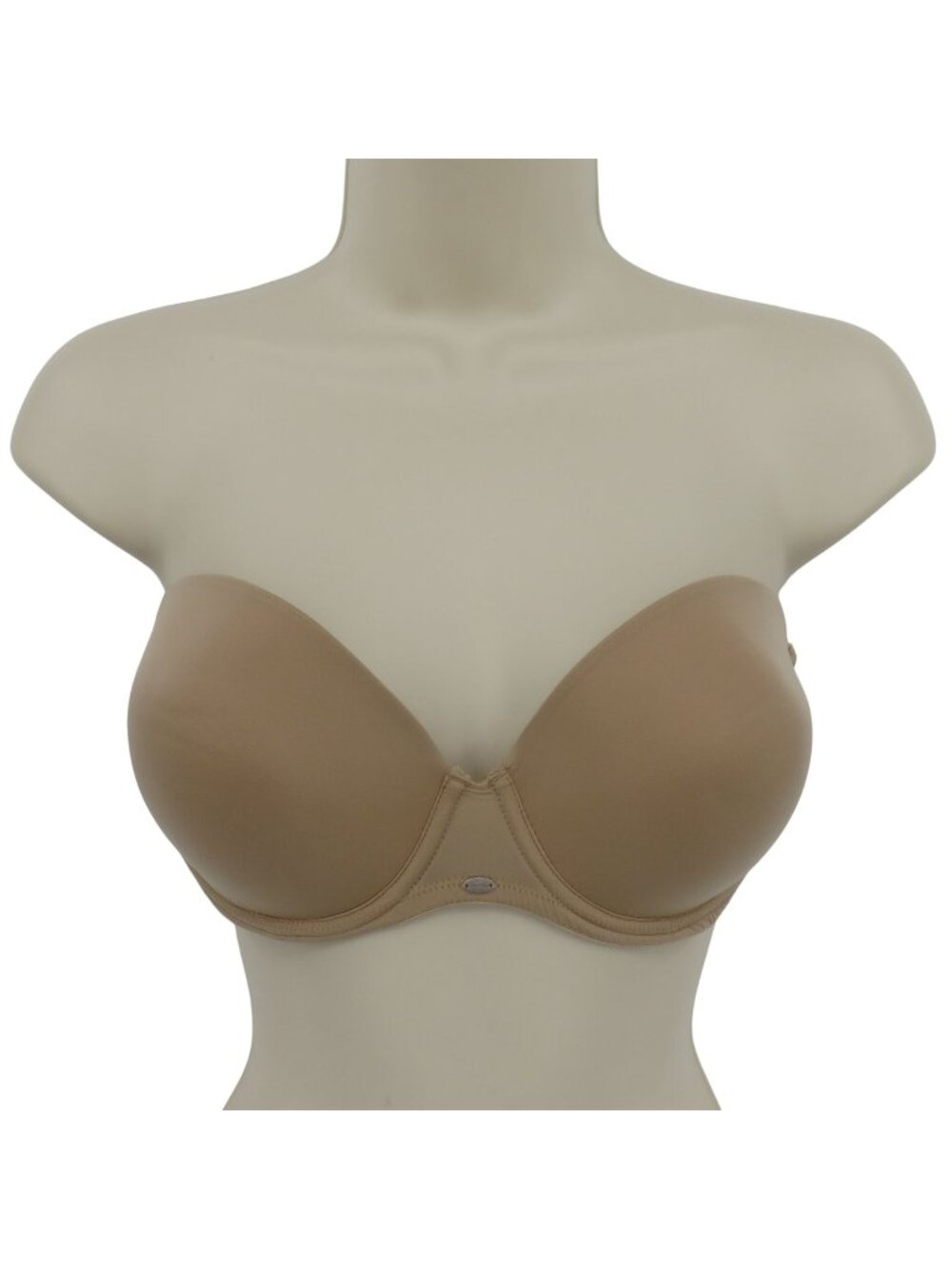 Calvin Klein 34D Style F3493 Naked Glamour Strapless Push Up Bra Beige Padded